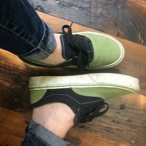 Vans rare two tone green and black